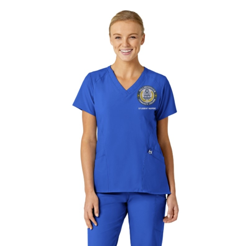 WonderWink W123 Women's Stylized V-Neck Top 6155HILL1, Student Nurse