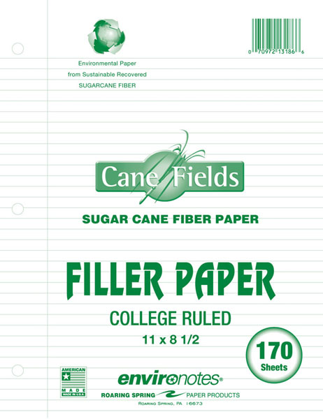 BioBased Recycled Filler Paper College Ruled 170ct