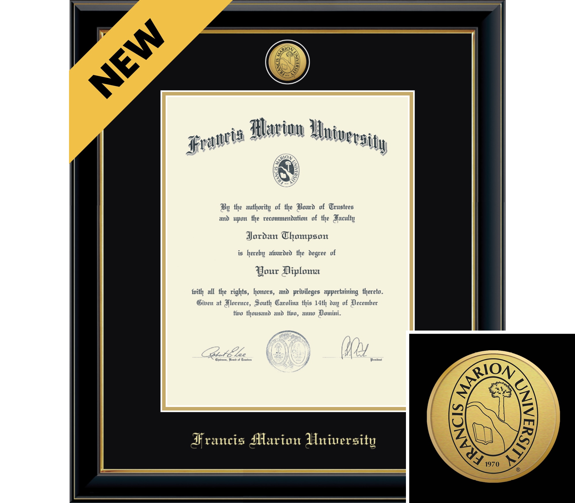 Church Hill Classics Onyx 14x11 Black Diploma Frame
