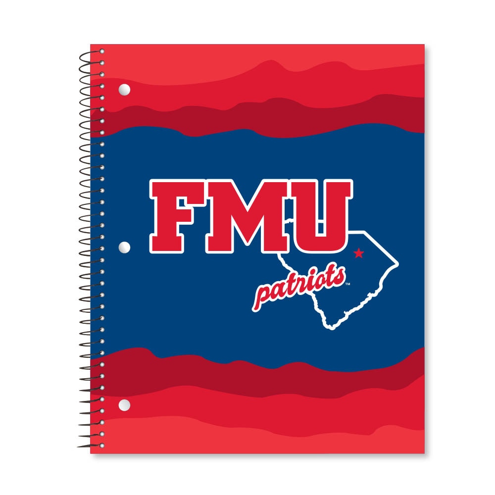 Digi State Outline 3 Subject 11"x9" College Ruled Spiral Notebook