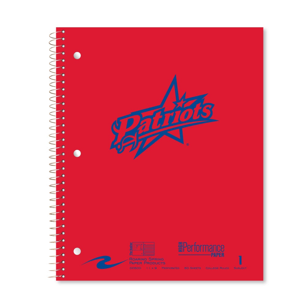 Roaring Premium 1 Subject Notebook, 8.5x11 College Ruled 20lb Paper, Pressboard Foil Cover