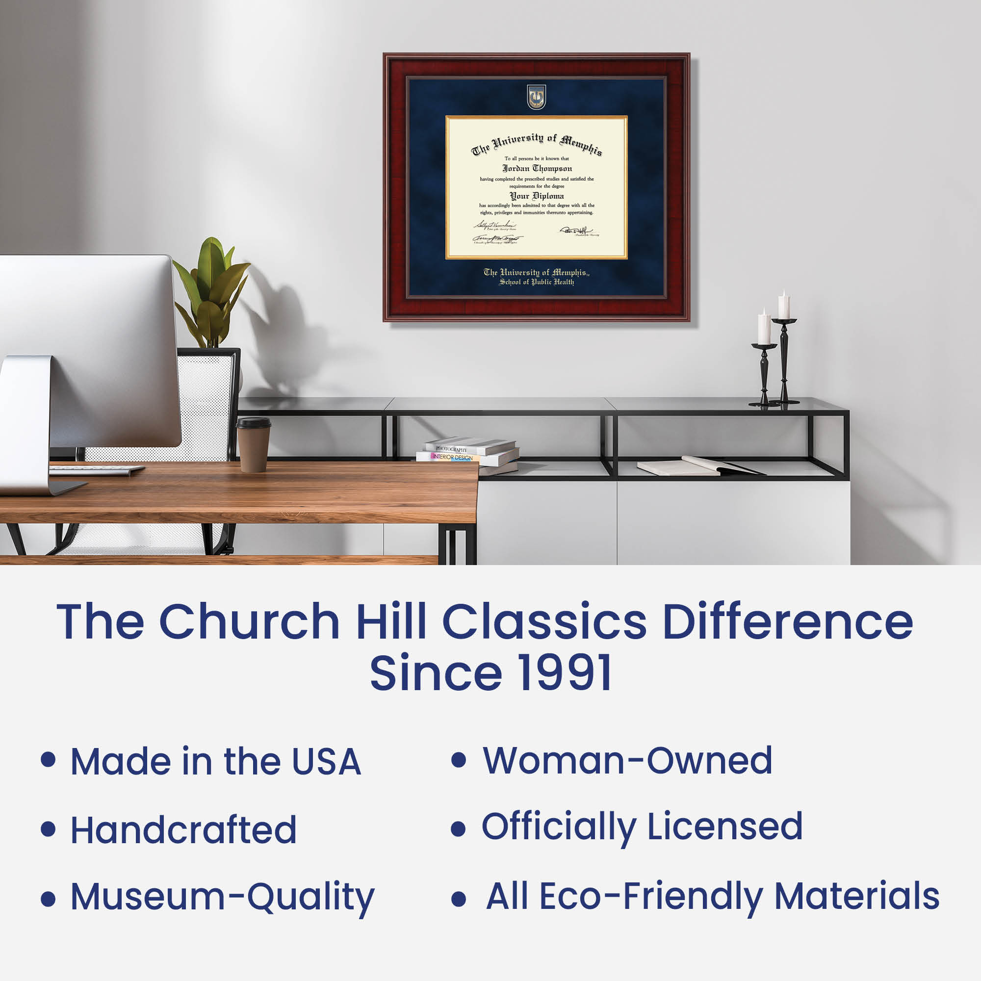 Church Hill Classics, Presidential, Public Health, Diploma Frame 