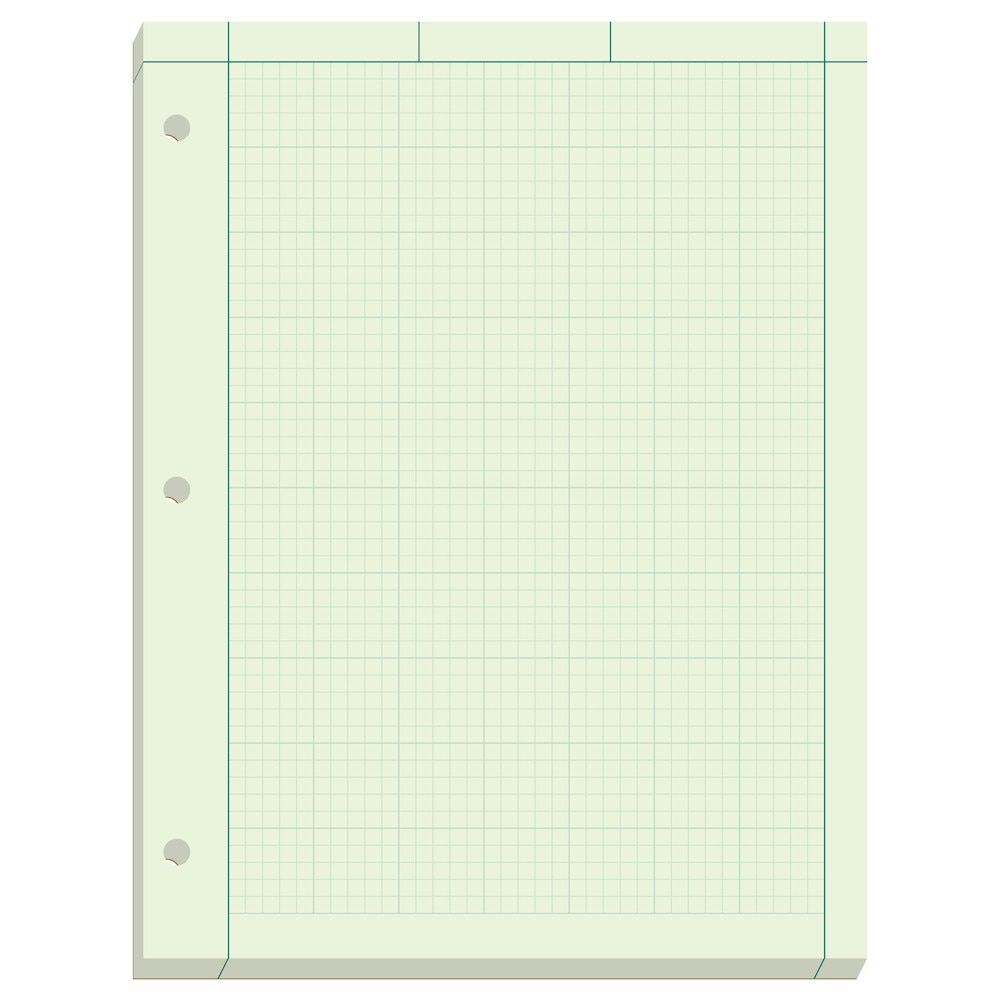 Ampad Computation Book Engineering Pad 5 Square Green