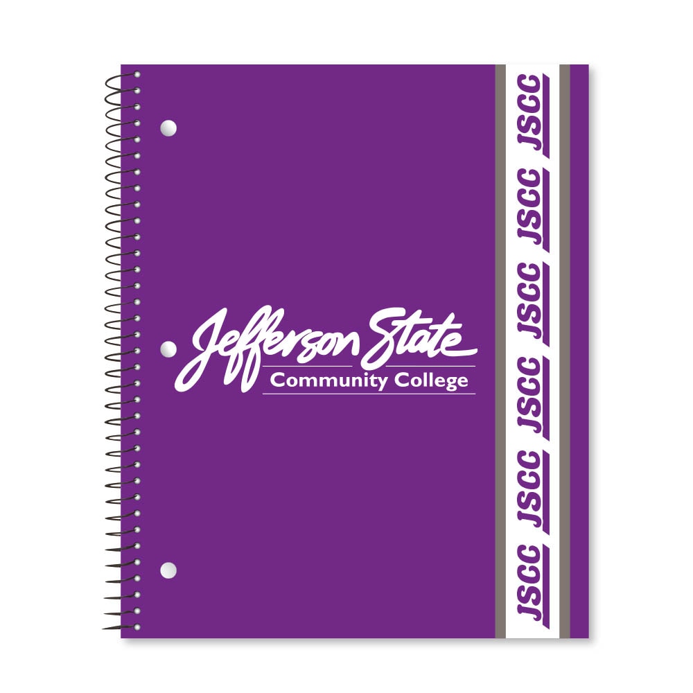 School spirit 3 subject 11"x9" College ruled spiral notebook