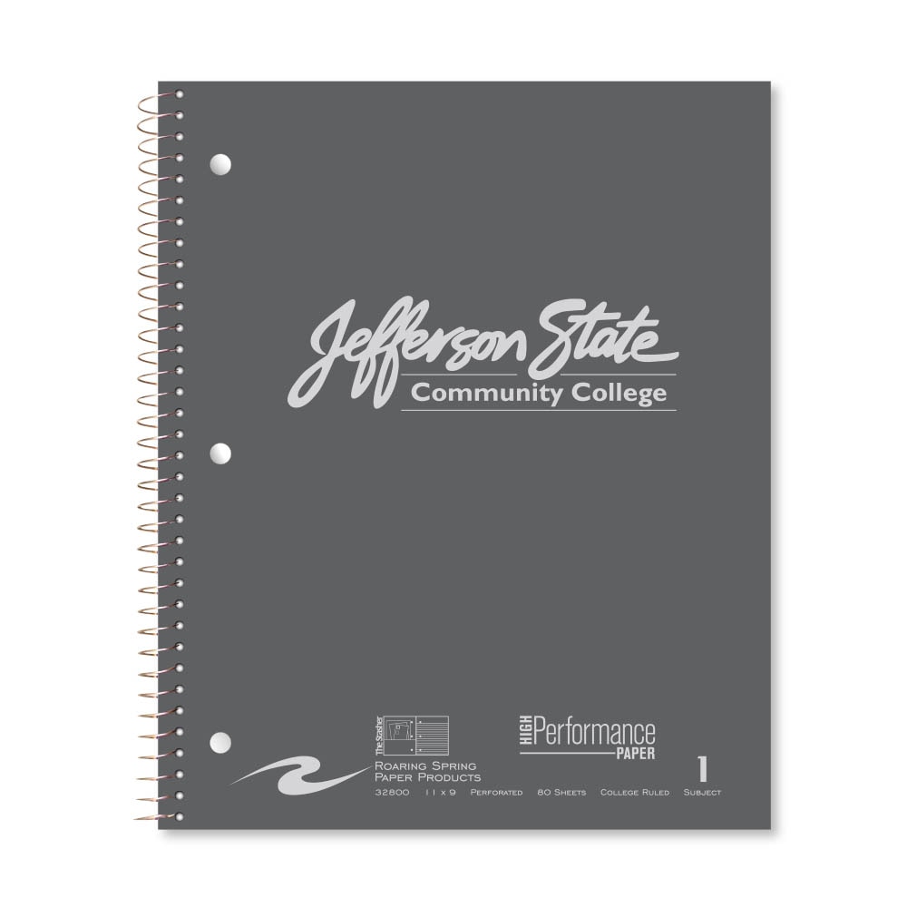 Roaring Premium 1 Subject Notebook, 8.5x11 College Ruled 20lb Paper, Pressboard Foil Cover