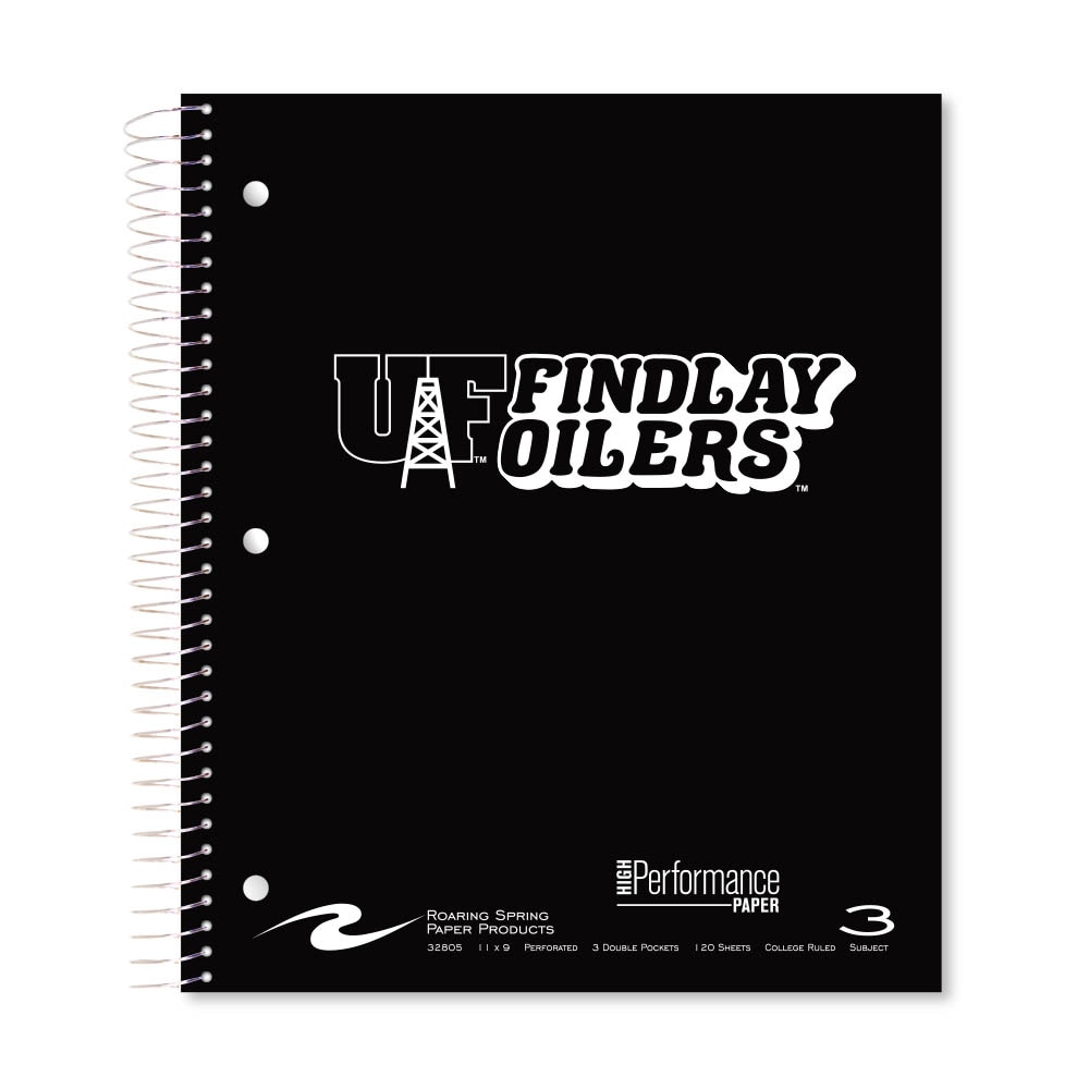 Roaring Premium 1 Subject Notebook, 8.5x11 College Ruled 20lb Paper, Pressboard Foil Cover