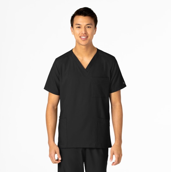 Men's Embroidered Nursing Scrub Top, 6855NNU1