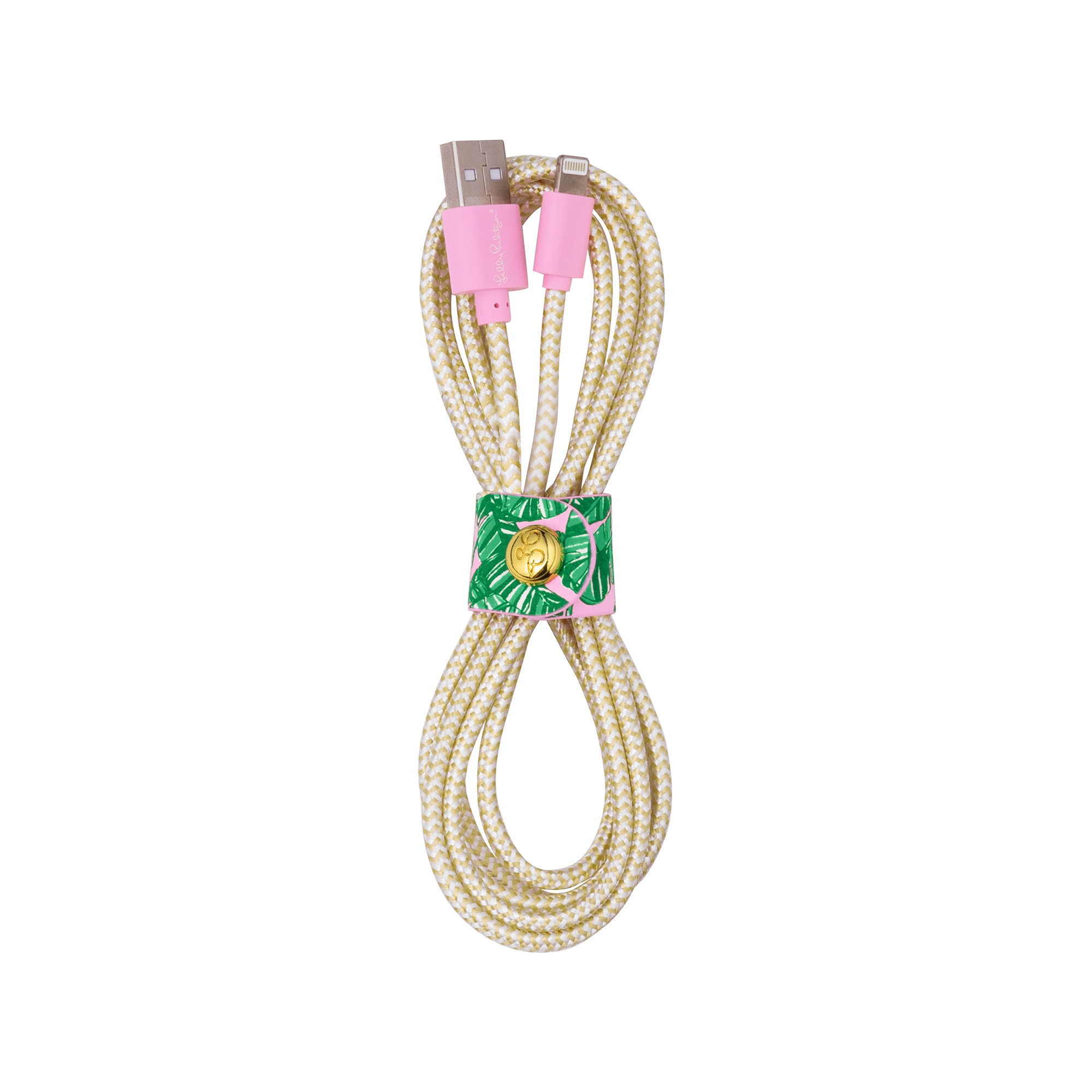 Lilly Pulitzer Charging Cord with Keeper Let's Go Bananas