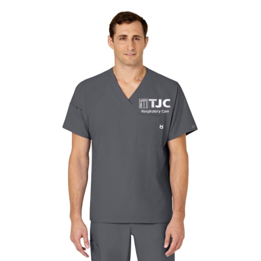 W23 Men's V-Neck Top Pewter 6355