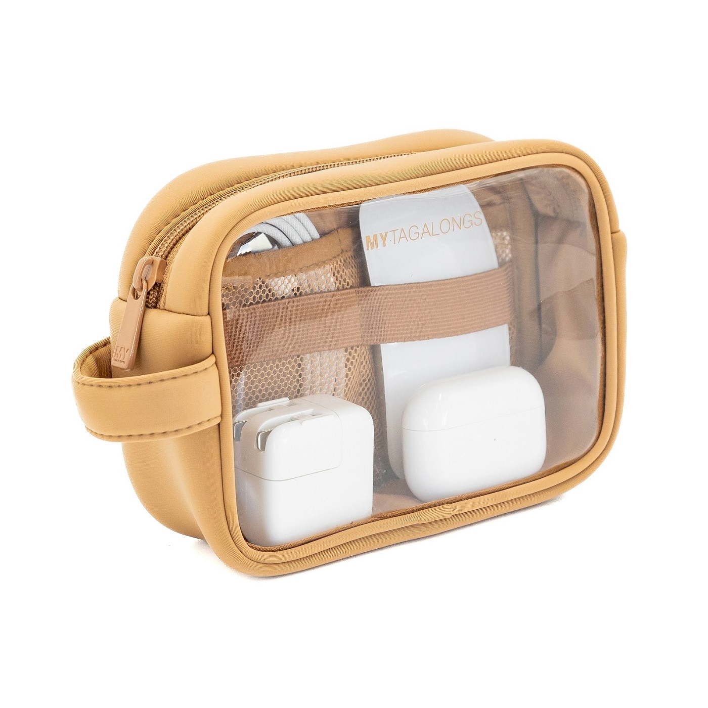 Clear Cable Organizer- Caramel