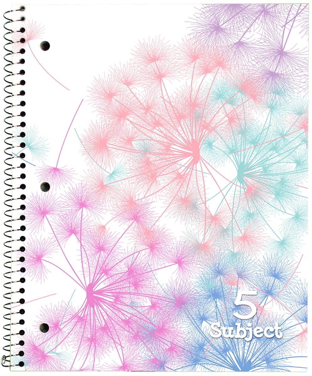 Petals 5 Subject Notebook College Ruled