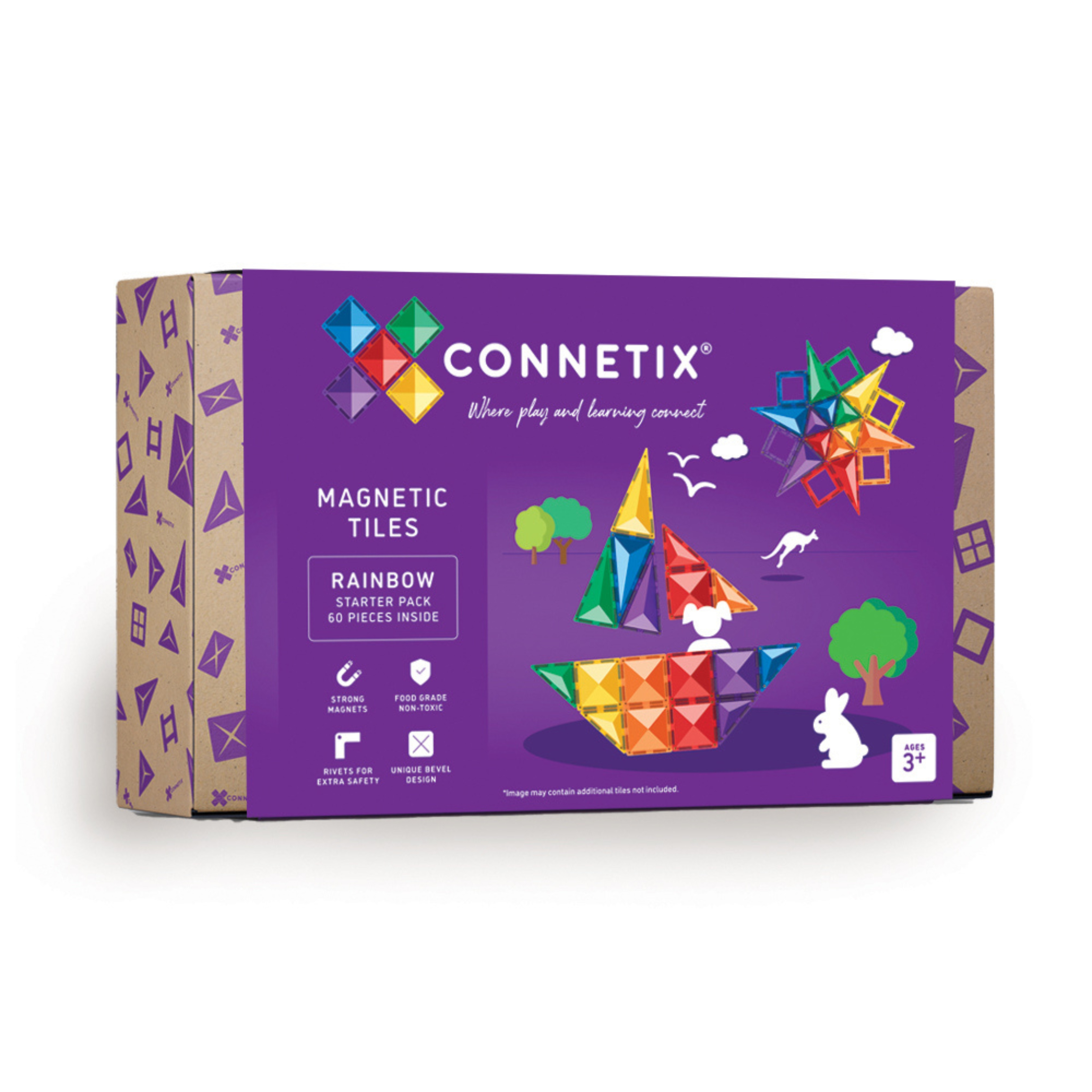 Connetix Tiles Rainbow Starter Pack 60pc