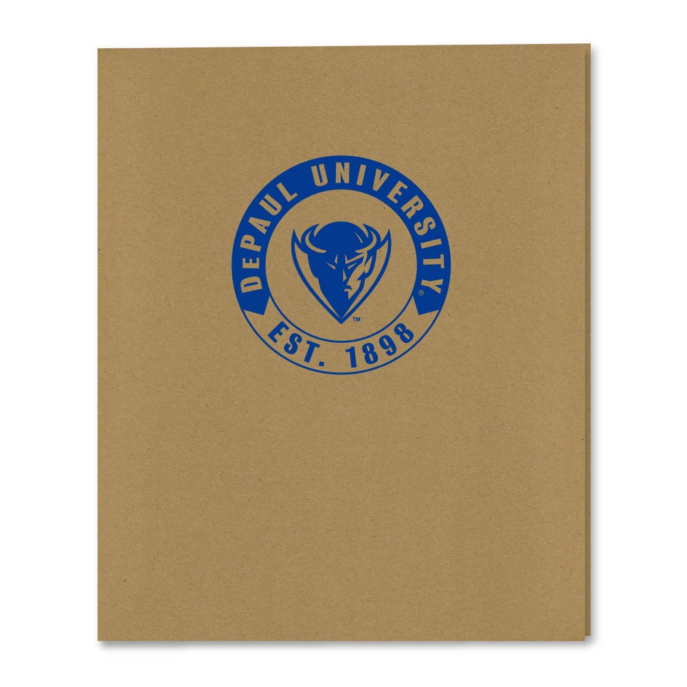 Recycled Emblematic Kraft 2 Pocket Folder, Classic