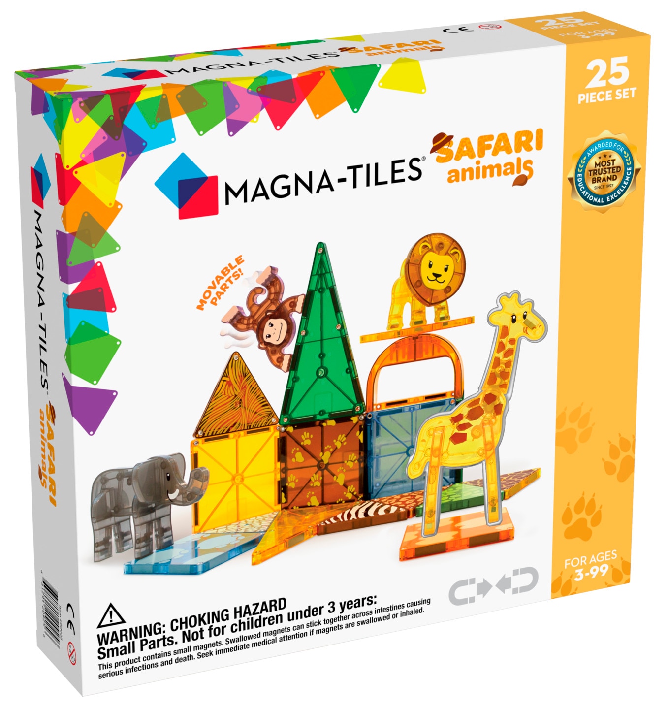 Magna-Tiles Safari Animals 25-Piece Set