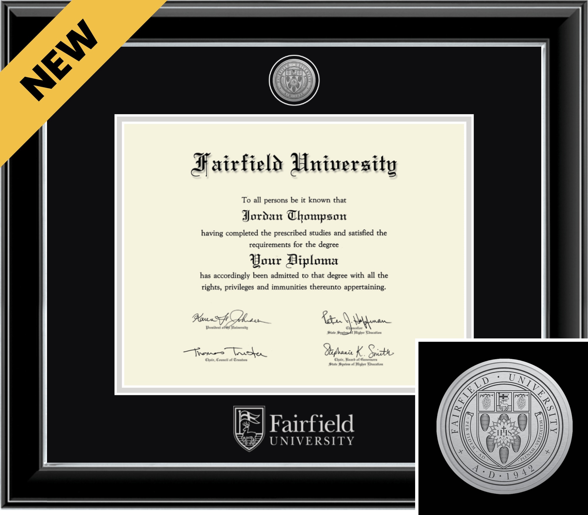 Church Hill Classics Onyx 8.5x11 Black Diploma Frame