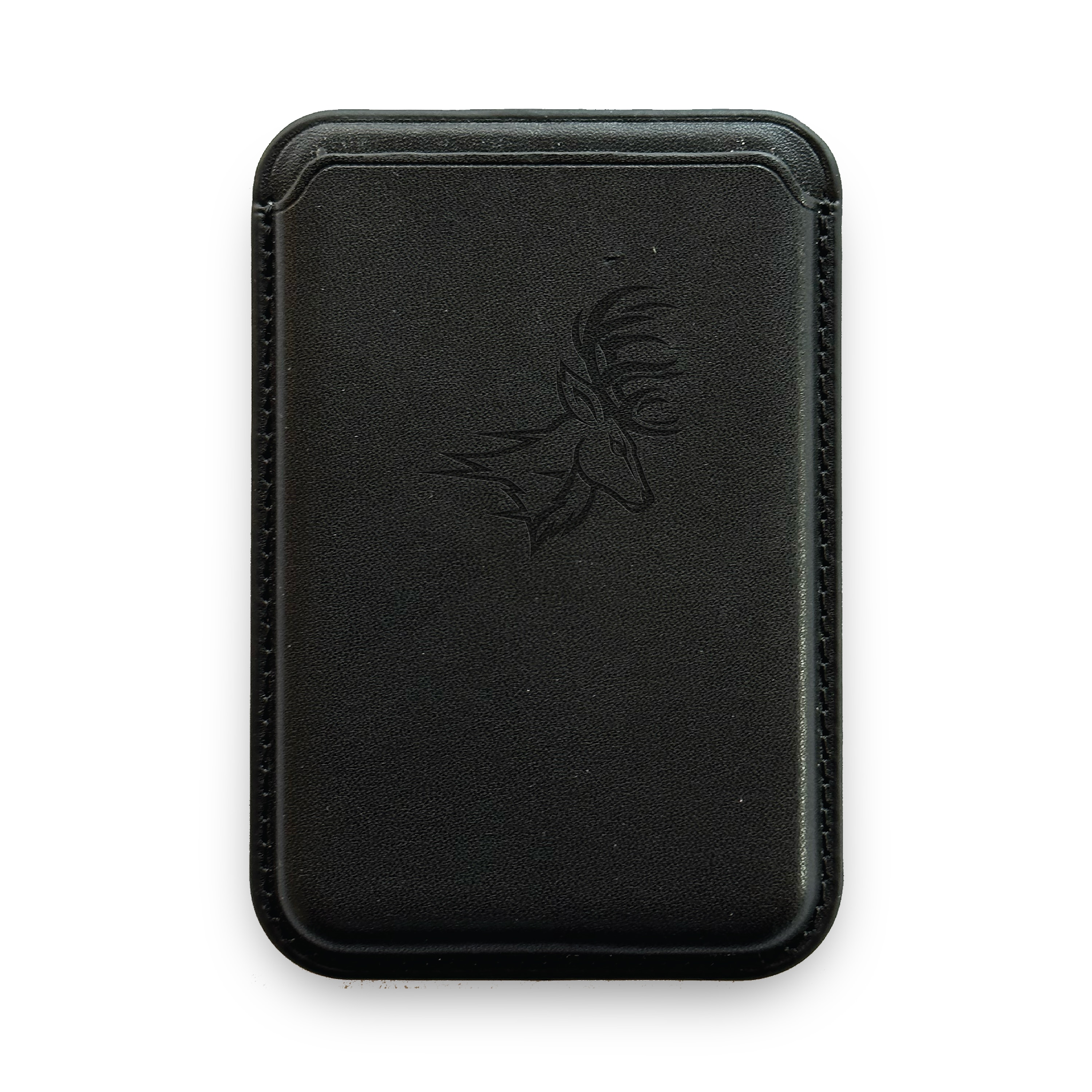 Monaco Leather Cellphone ID wallet with MagSafe Black