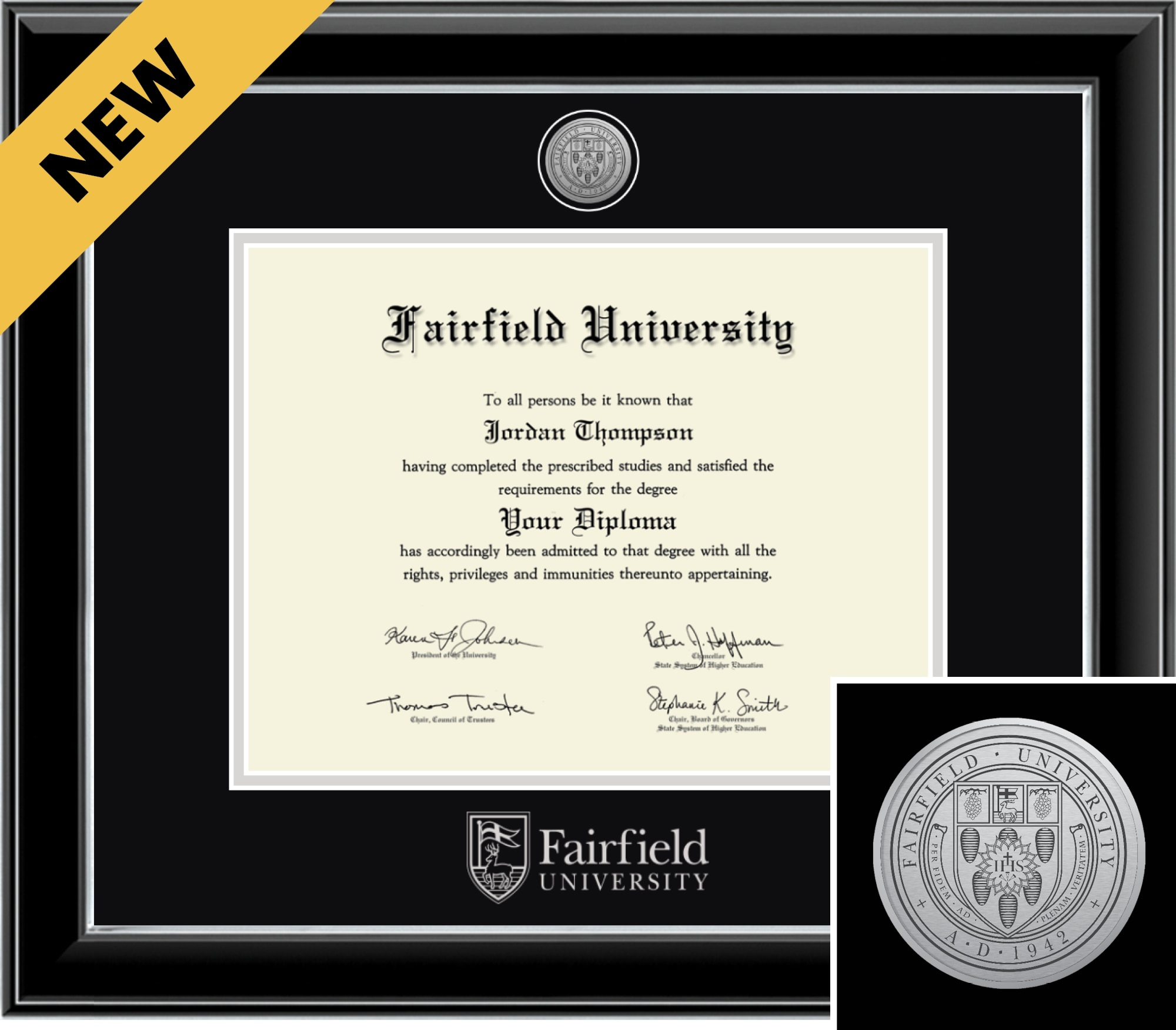 Church Hill Classics Onyx 8.5x11 Black Diploma Frame