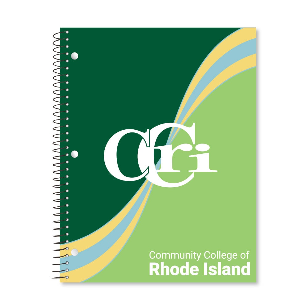 Digi Curve Divide 1 Subject 11"x8.5" 70 Count College Ruled Spiral Notebook