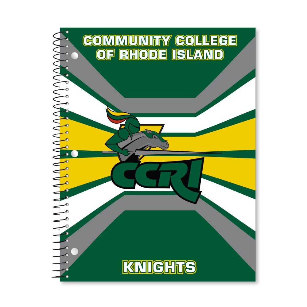Digi Color Warp 1 Subject 11"x8.5" 70 Count College Ruled Spiral Notebook