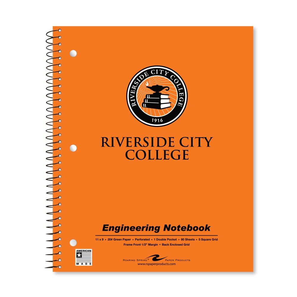 School Spirit Engineering Notebook, Green Tint 20# Paper with 1 Double Pocket