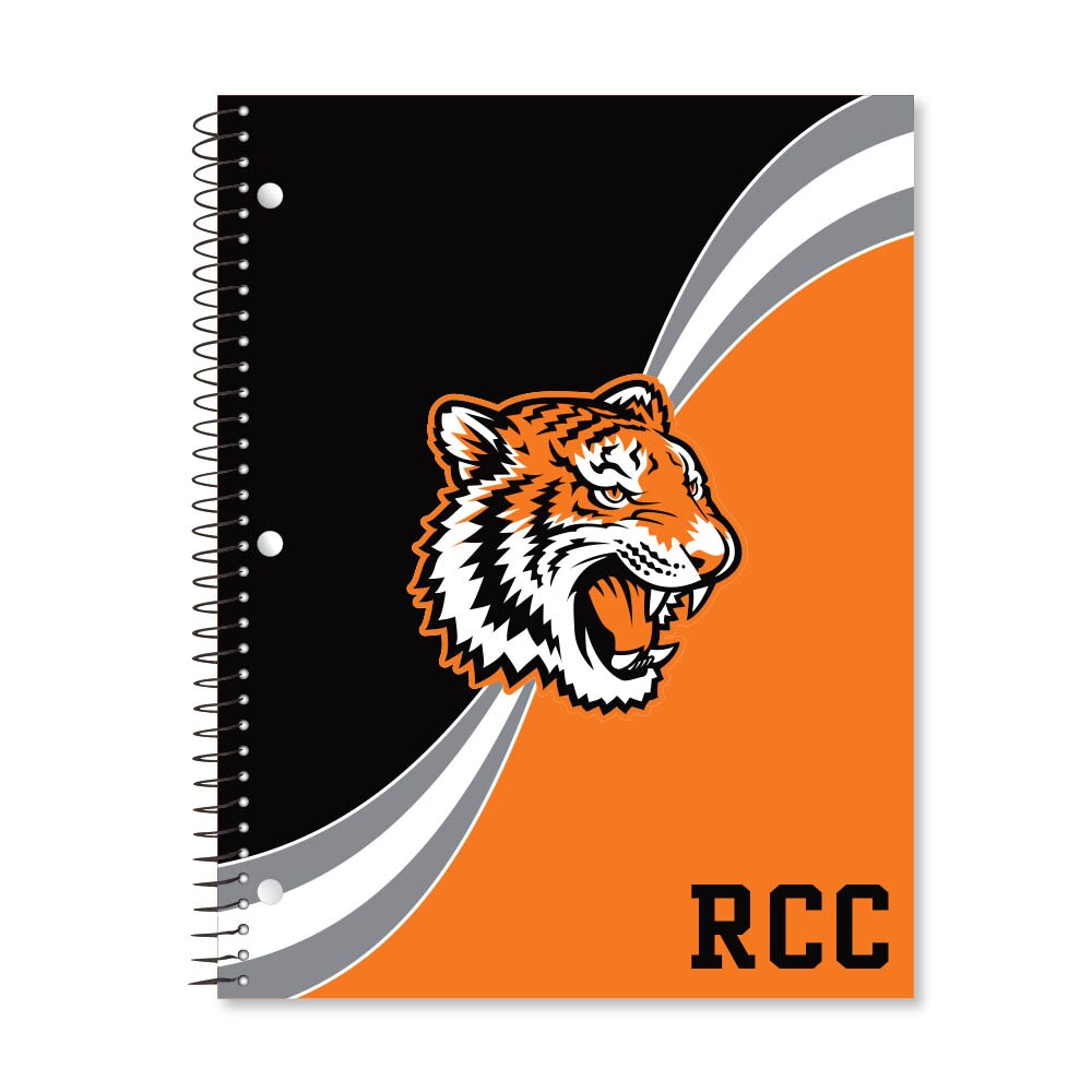 Digi Curve Divide 1 Subject 11"x8.5" 70 Count College Ruled Spiral Notebook