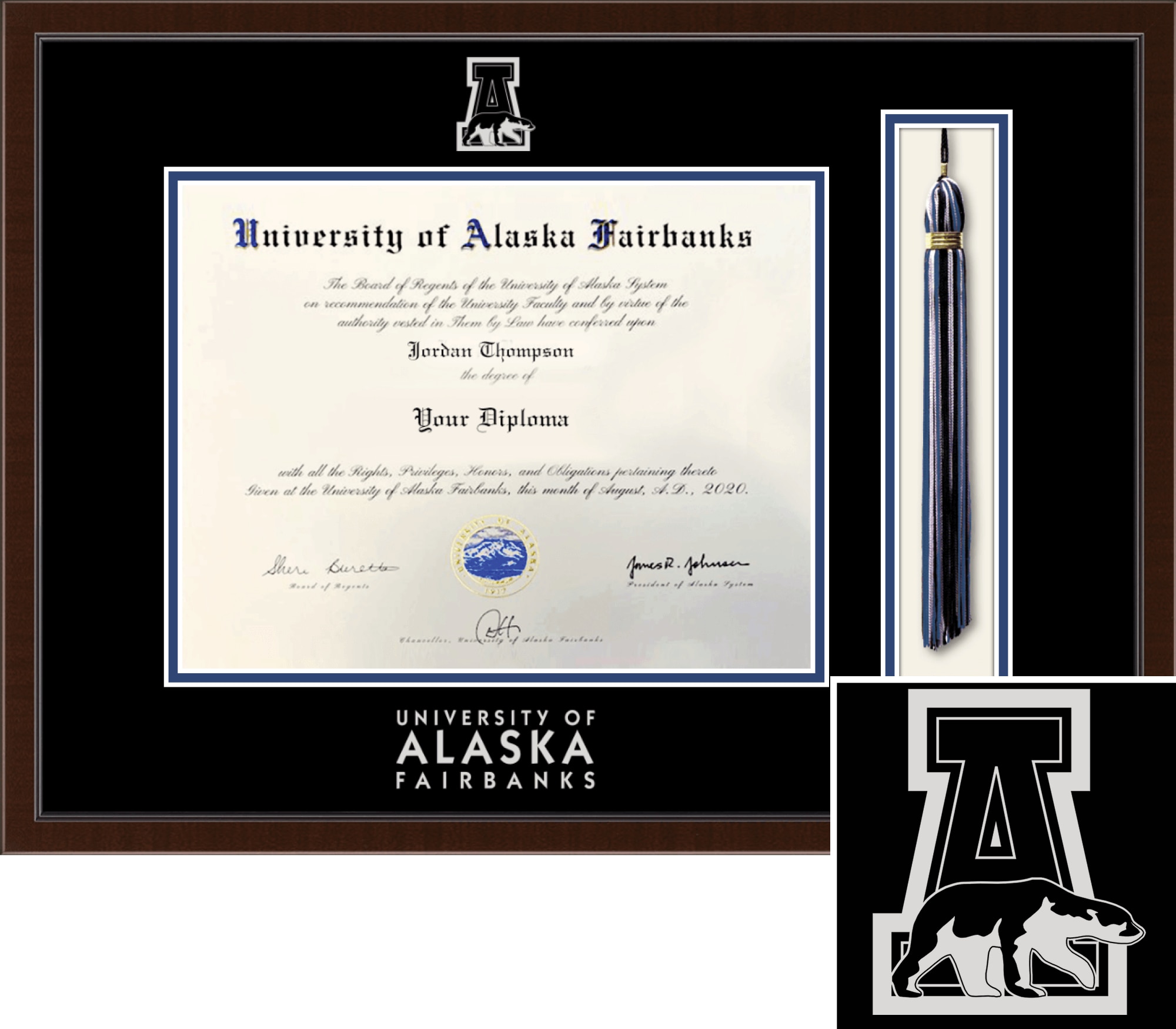 Church Hill Classics Tassel 8.5x11 Walnut Diploma Frame