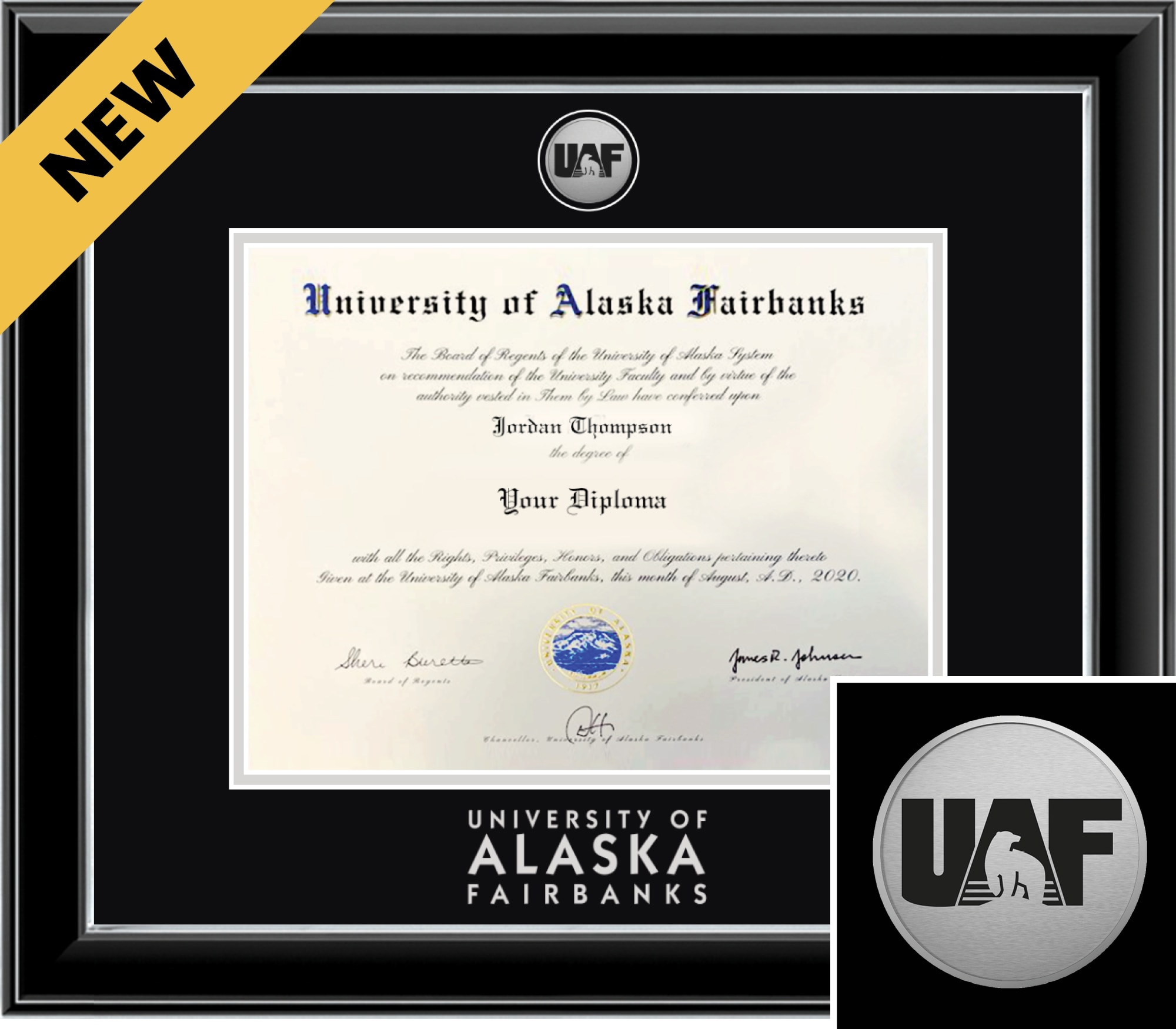 Church Hill Classics Onyx 8.5x11 Black Diploma Frame