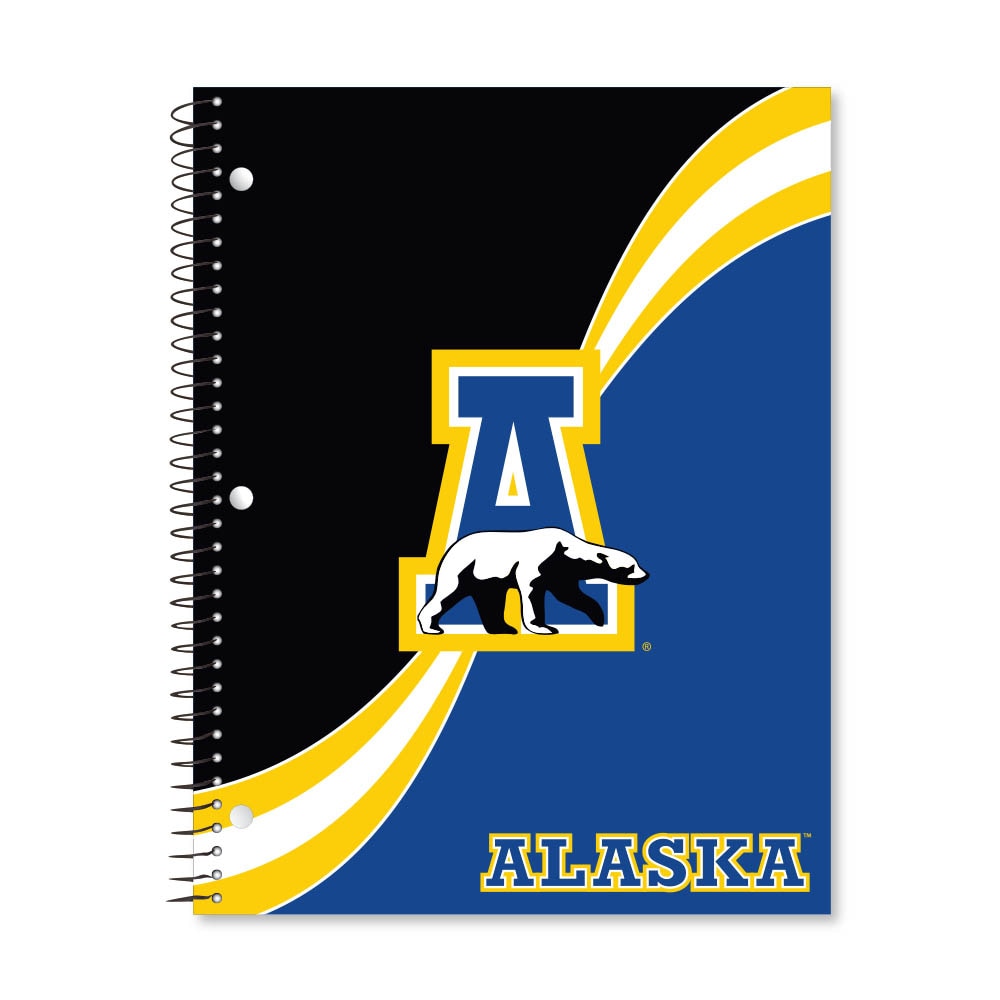 Digi Curve Divide 1 Subject 11"x8.5" 70 Count College Ruled Spiral Notebook