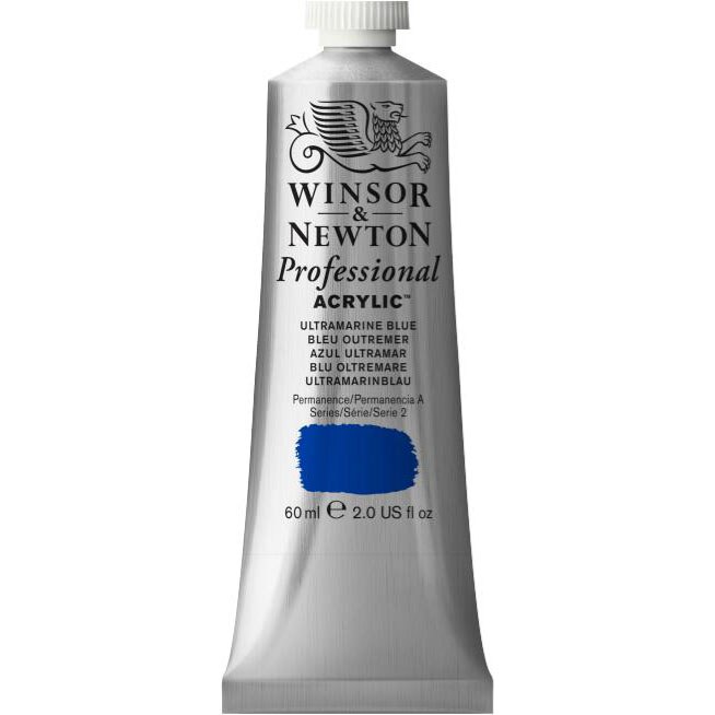 Winsor & Newton Artists' Acrylic Color, 60ml, Ultramarine Blue