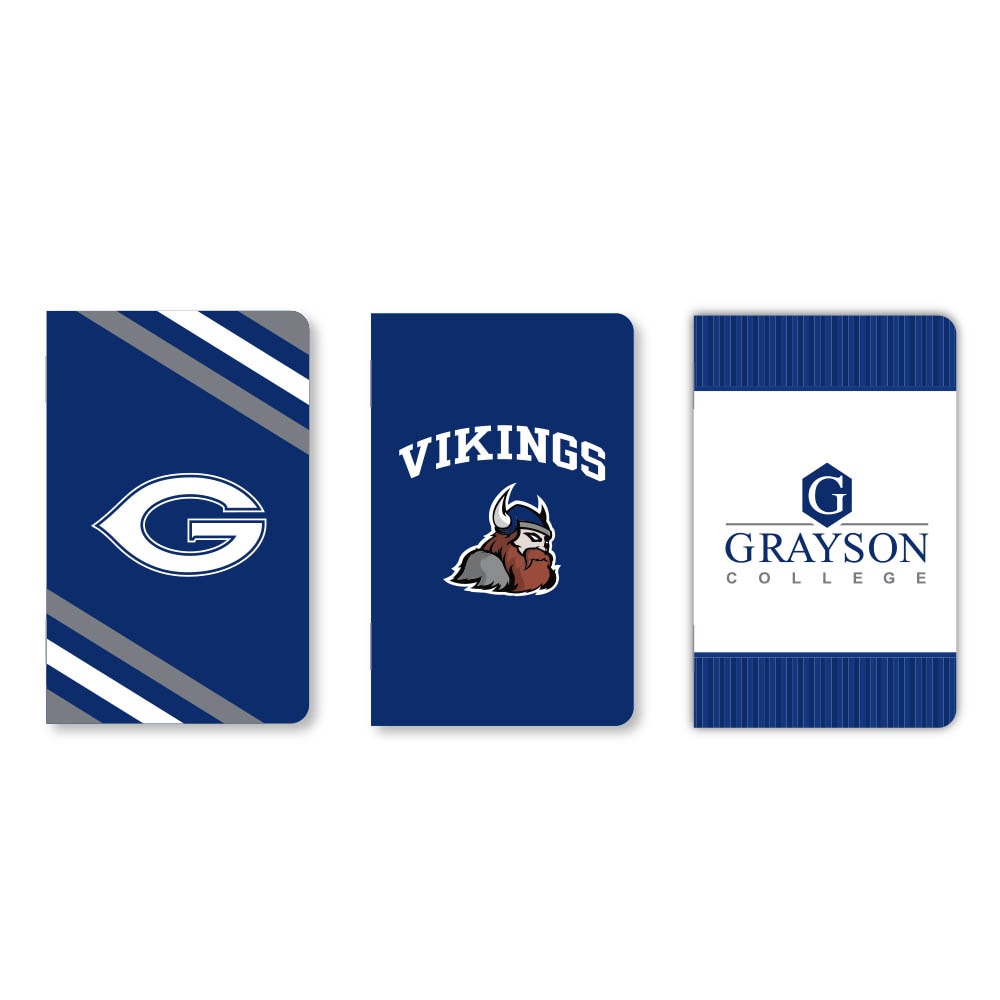 Set of 3 School Spirit Pocket Sized Mini Notebooks