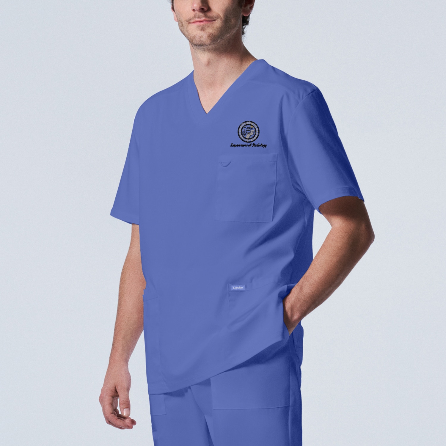 ProFlex Mens 3-Pocket V-Neck Scrub Top (LT109 Logoed)