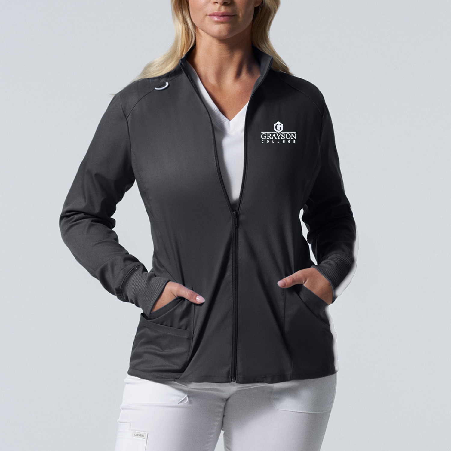 Proflex Womens Zip Front Scrub Jacket (LJ701 Logoed)