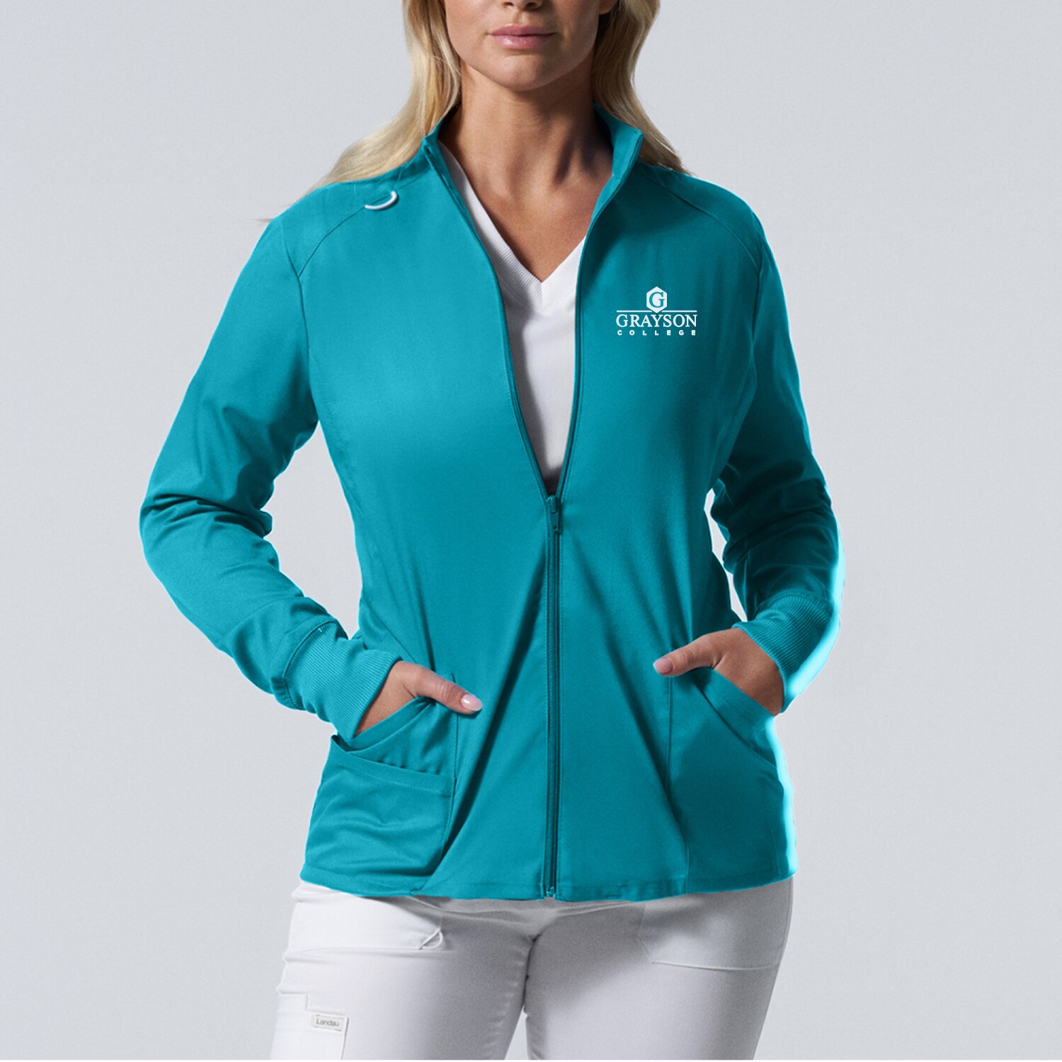 Proflex Womens Zip Front Scrub Jacket (LJ701 Logoed)