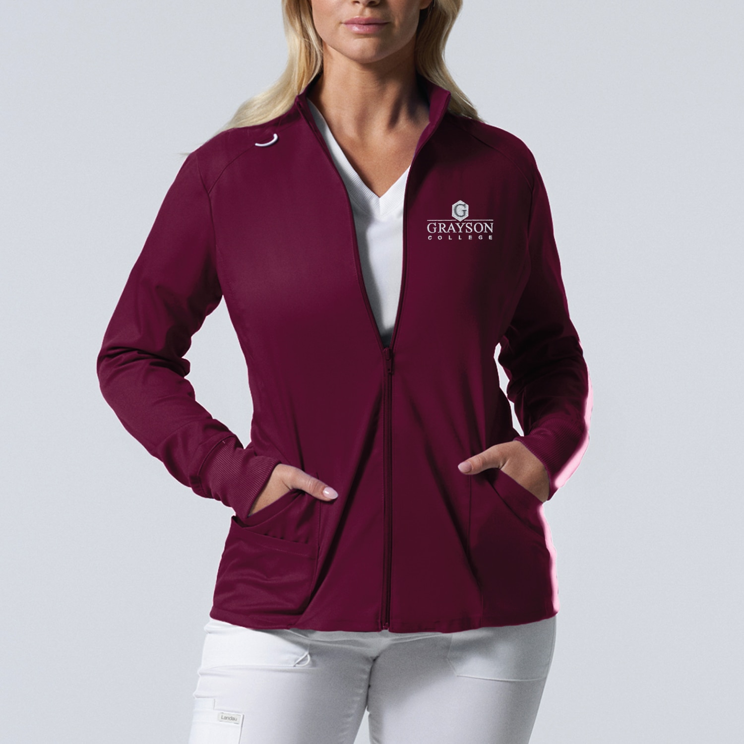 Proflex Womens Zip Front Scrub Jacket (LJ701 Logoed)