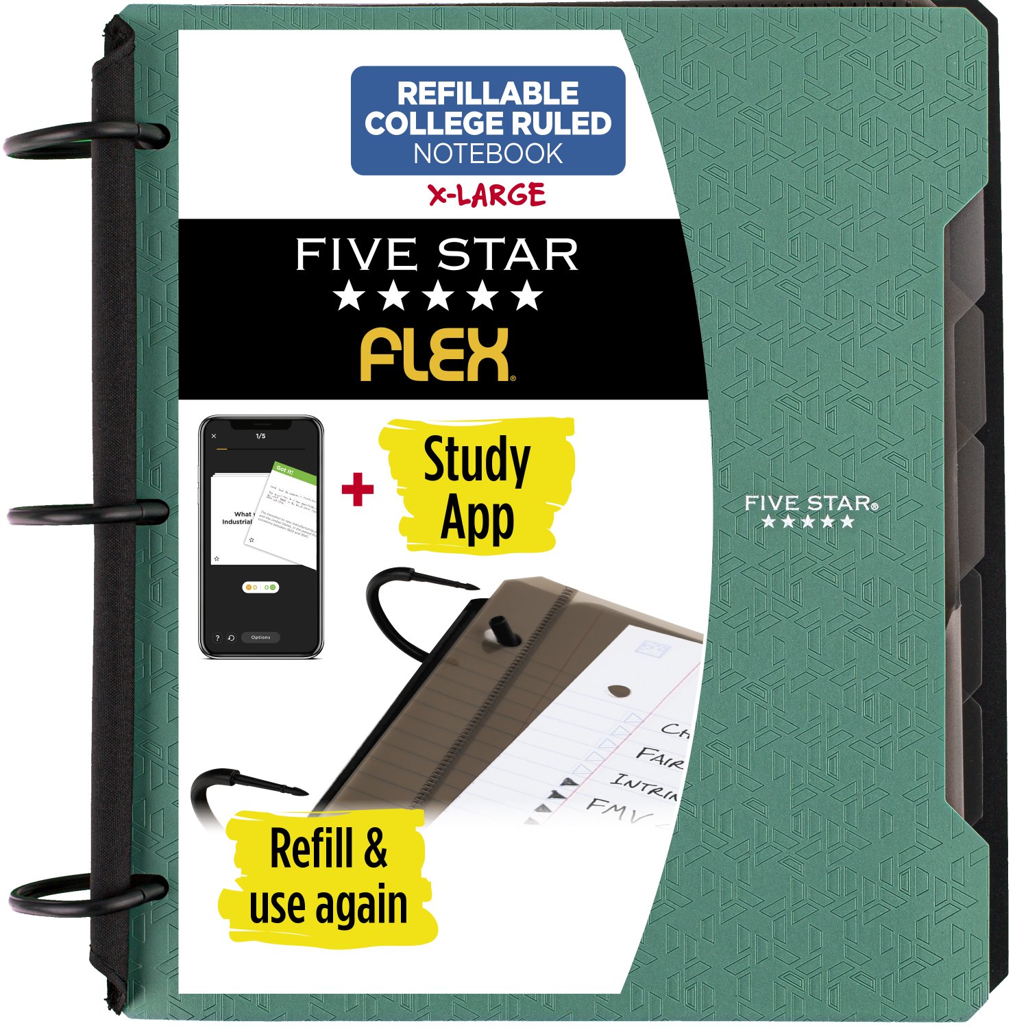 Five Star Flex 1 1/2" Hybrid NoteBinder, Color Chosen For You