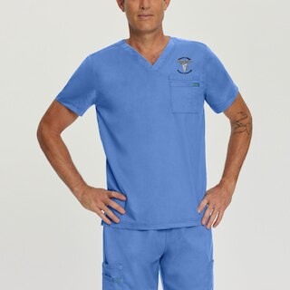 Grayson College Decorated Landau Proflex Mens V-Neck Top