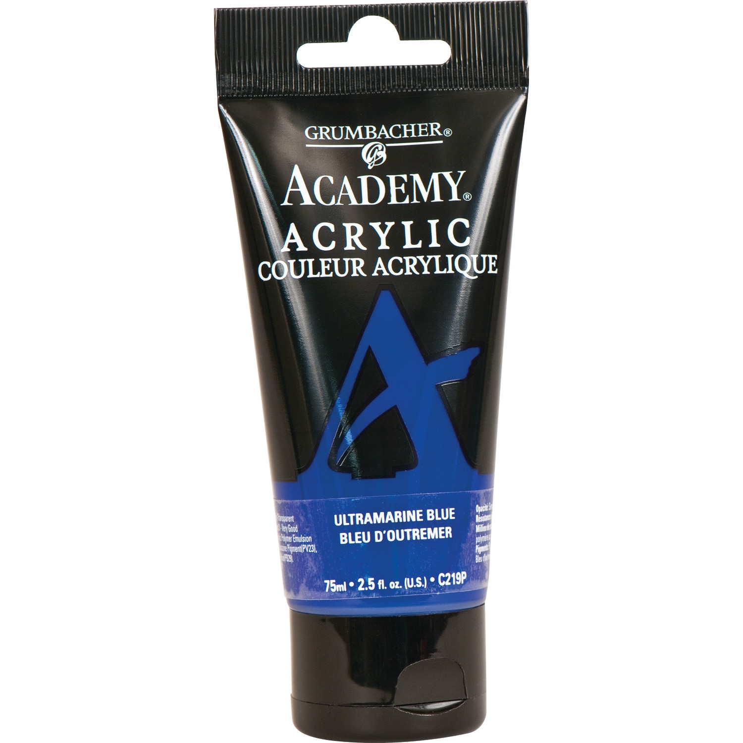 Grumbacher Academy Acrylic, 75ml Tube, Ultramarine Blue