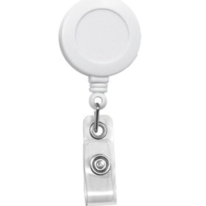 Retractable Id Tag White