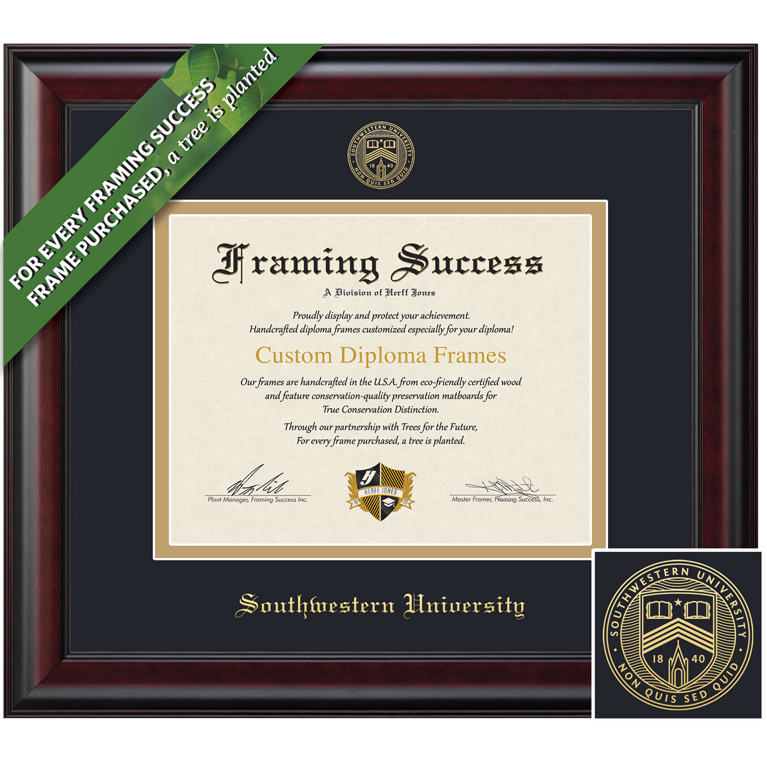 Framing Success 8.5 x 11 Classic Gold Embossed School Seal Bachelors Diploma Frame