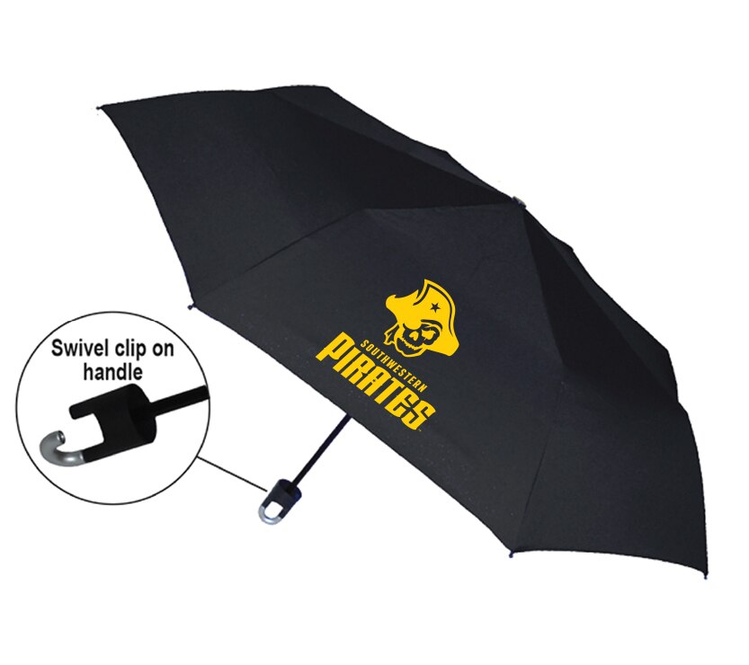 "Storm Clip" Mini Folding Emblematic Solid Umbrella 42" Coverage