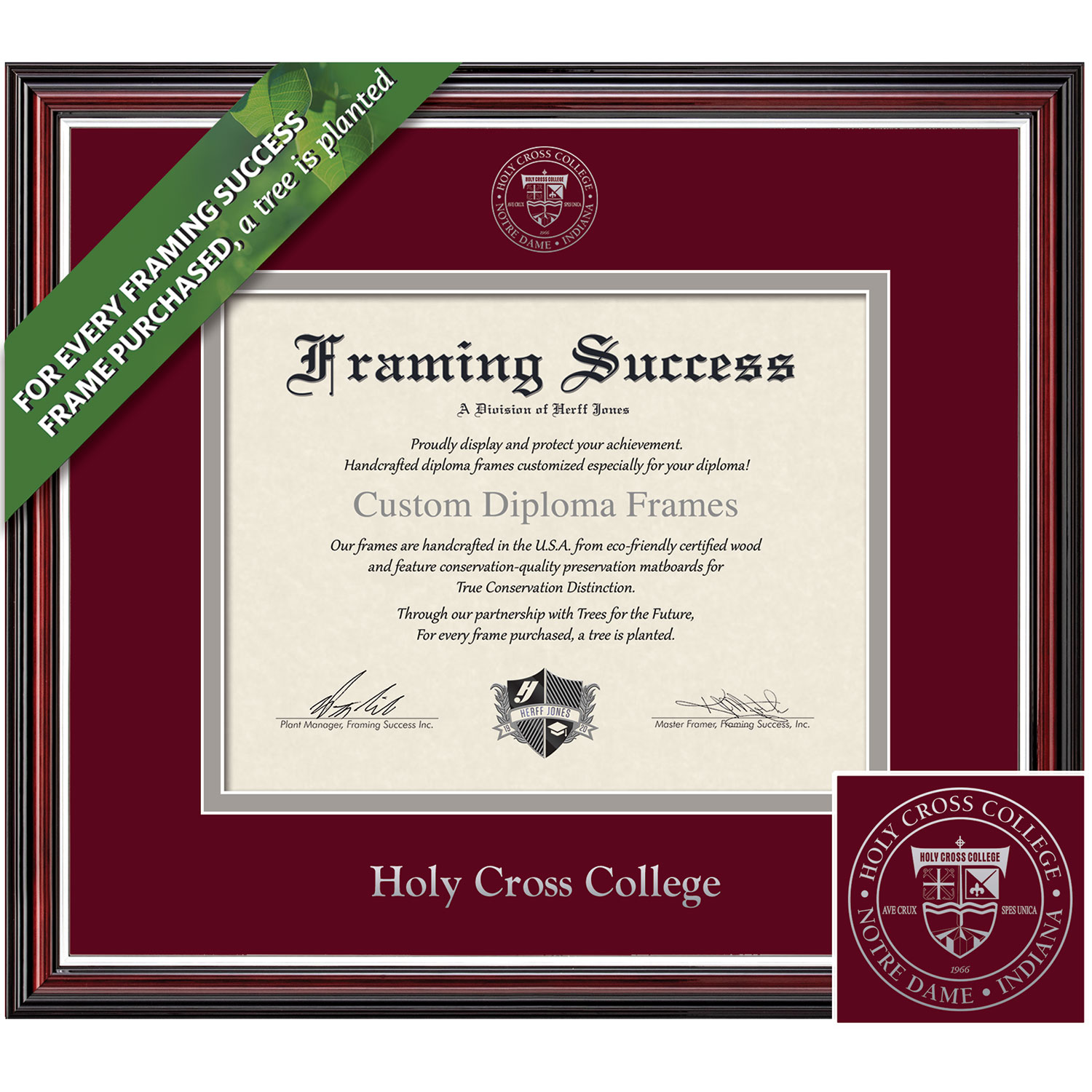 Framing Success 6 x 8  Scholastic Silver Embossed School Seal Associates Diploma Frame