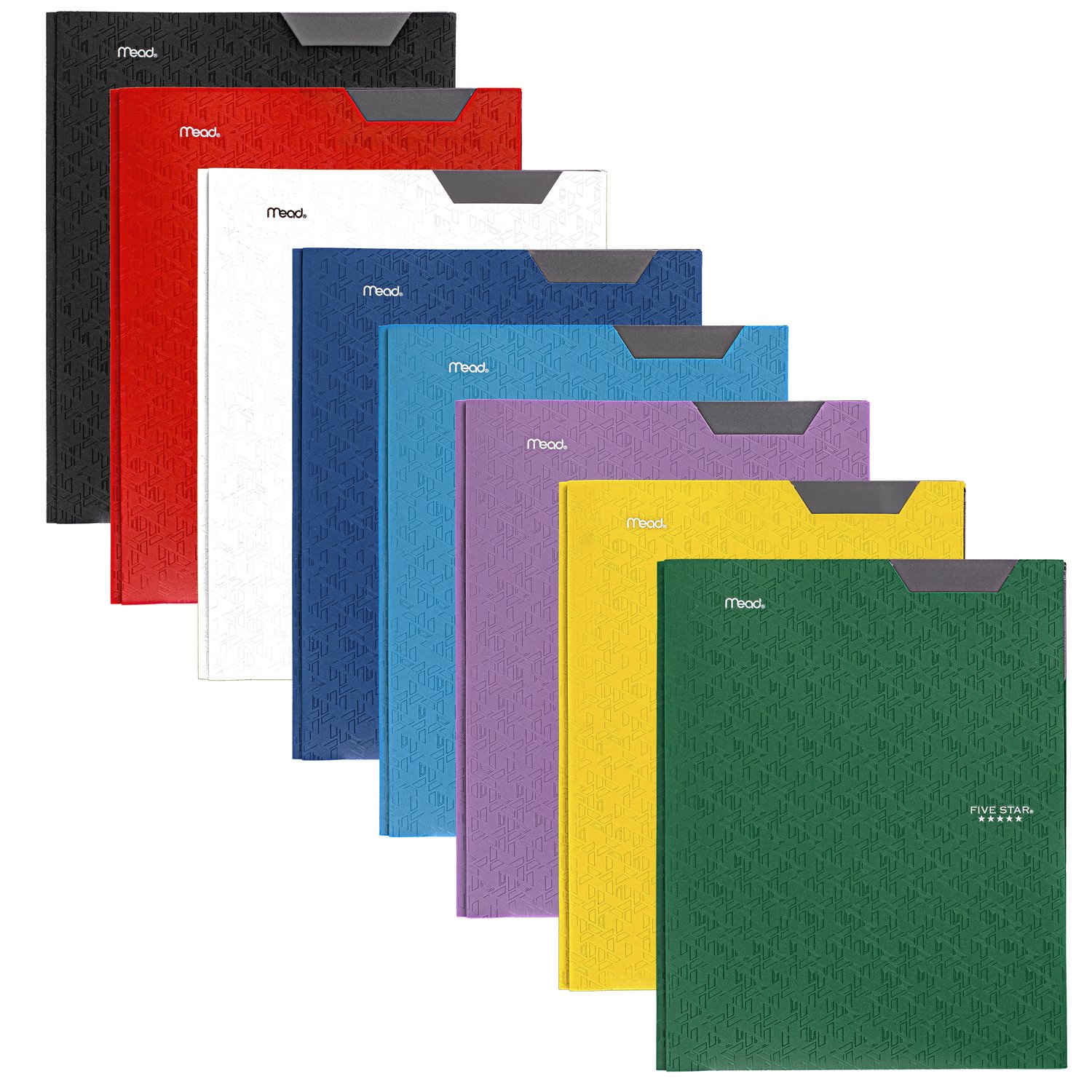 Five Star Stay-Put Pocket & Prong Folder Assorted Colors