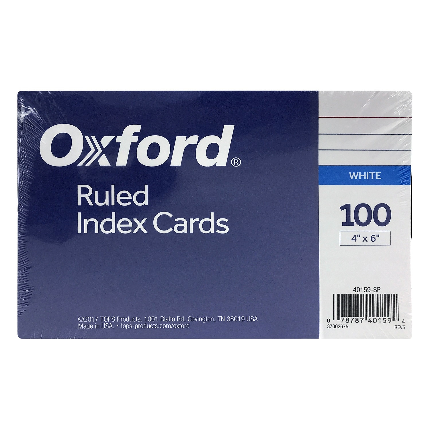 Oxford 4 inch x 6 inch Ruled White Index Cards