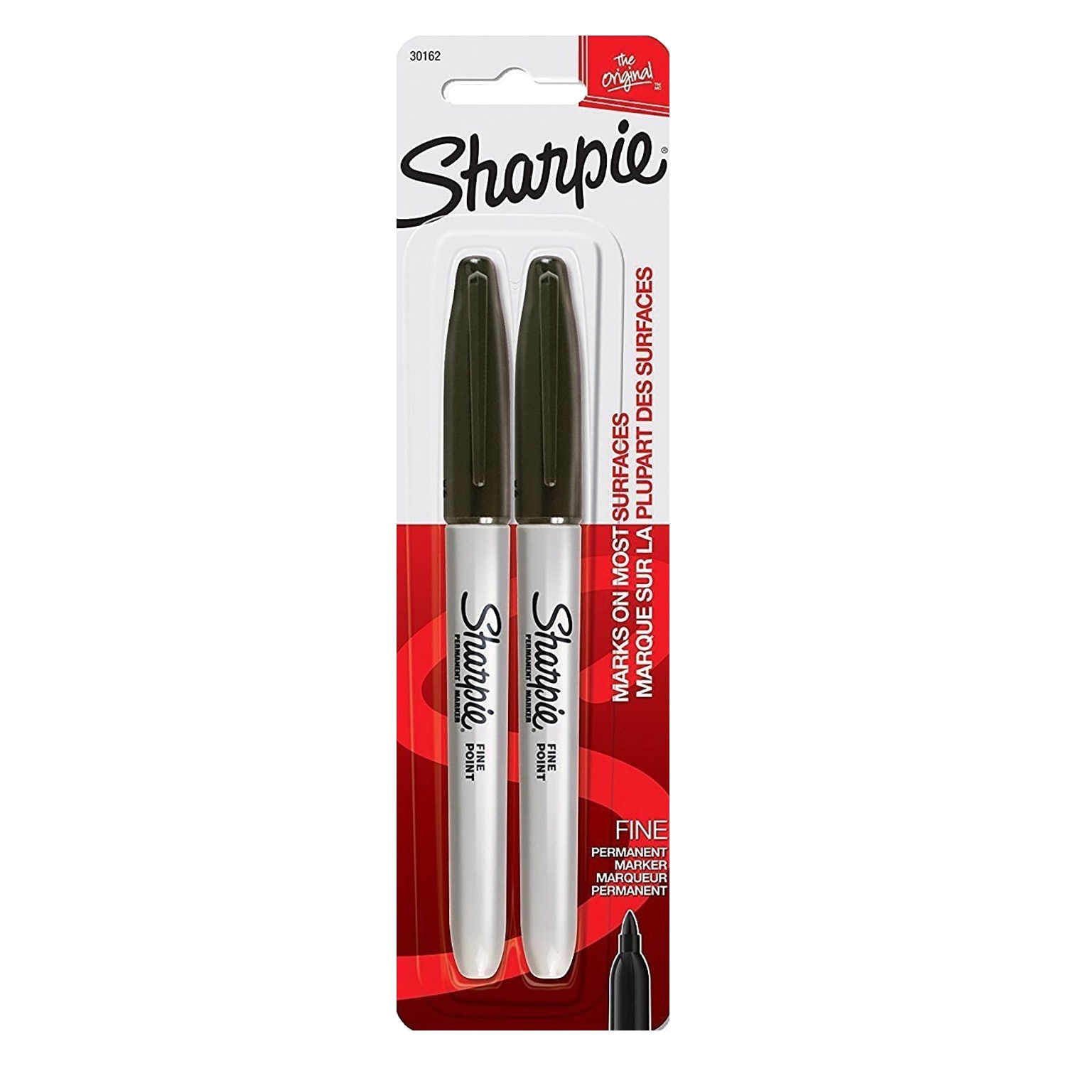 Sharpie Fine Point Permanent Markers Black 2Pack