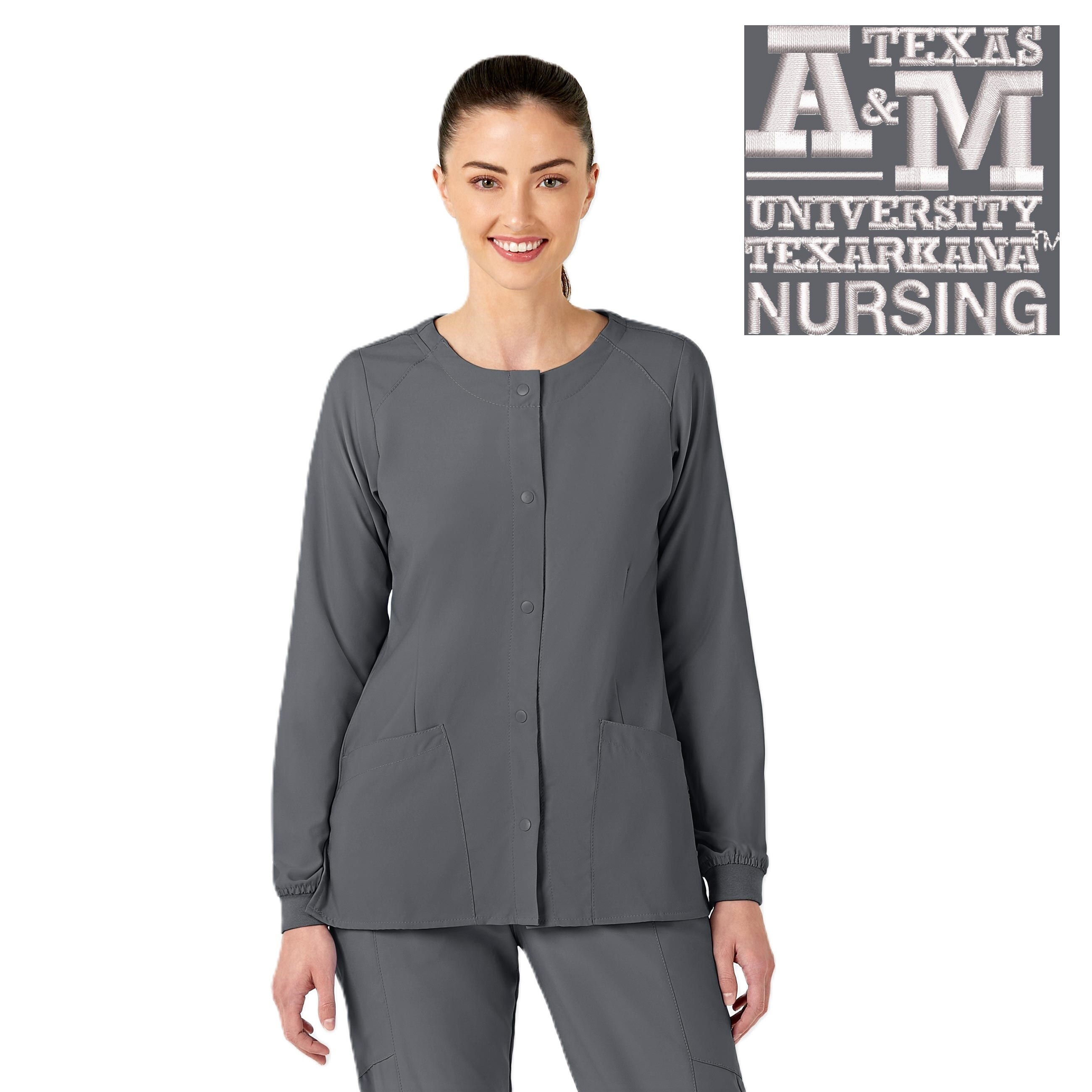 Wink W123 Women's Crew Neck Warm Up Jacket 8155TAMT1