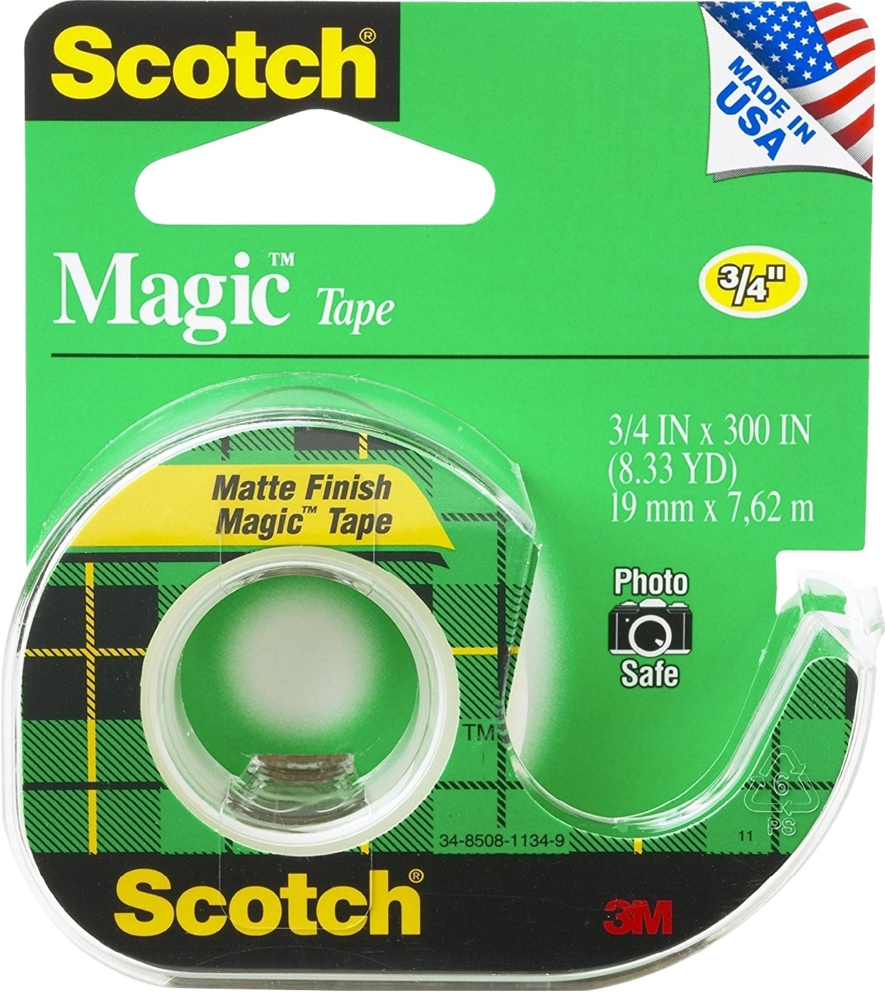 3M Scotch Magic Tape Dispensered Roll 34 x 300
