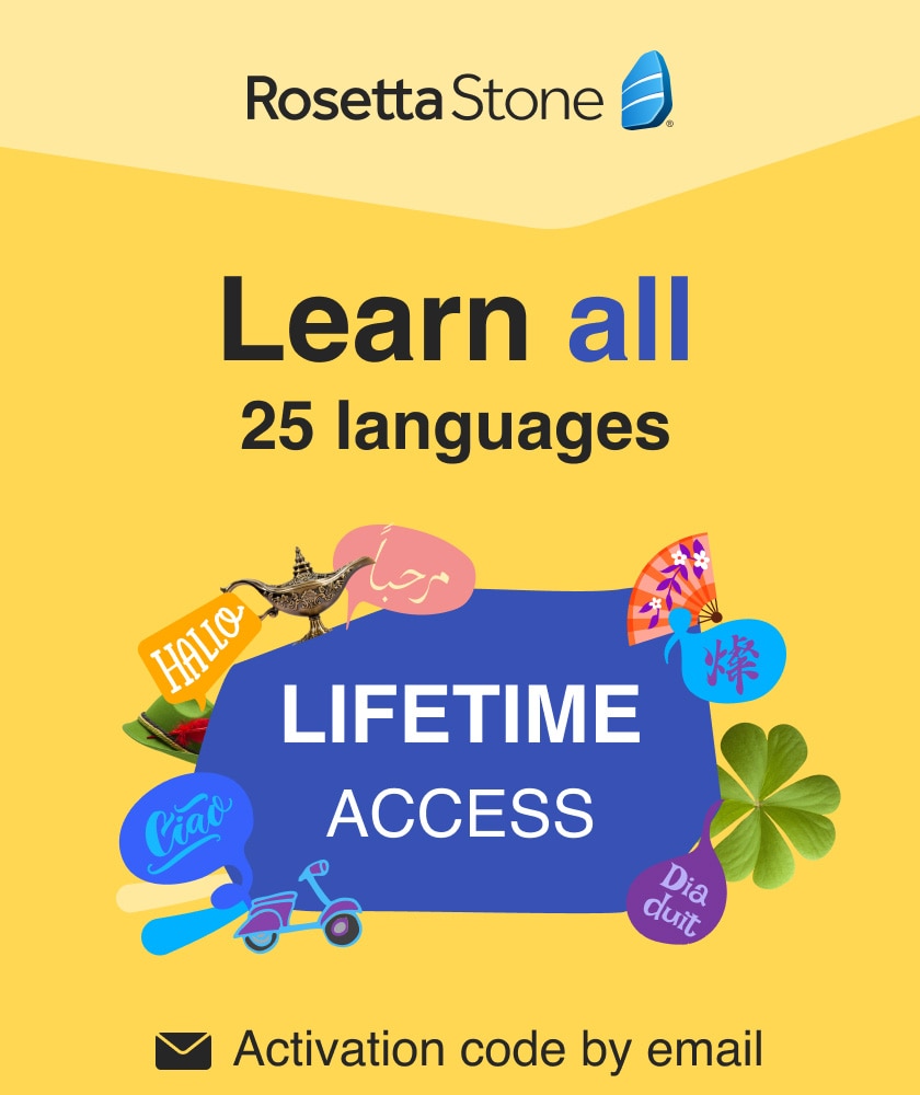 Rosetta Stone Lifetime Subscription UNLIMITED Learn 24+ Languages