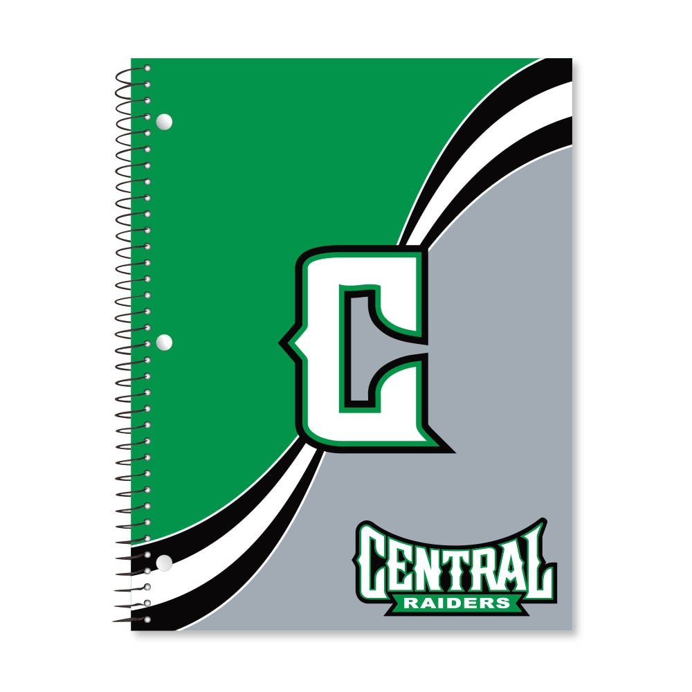 Digi Curve Divide 1 Subject 11"x8.5" 70 Count College Ruled Spiral Notebook