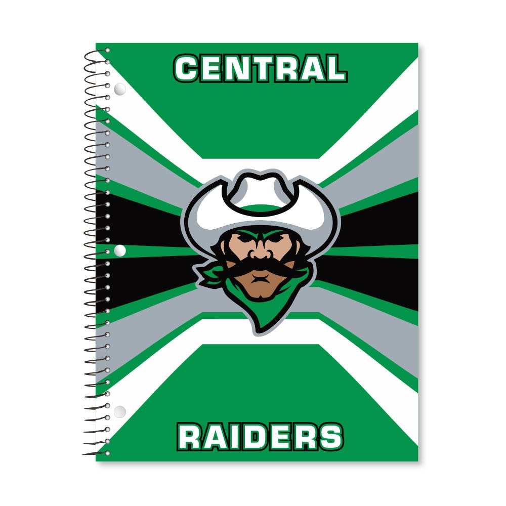 Digi Color Warp 1 Subject 11"x8.5" 70 Count College Ruled Spiral Notebook