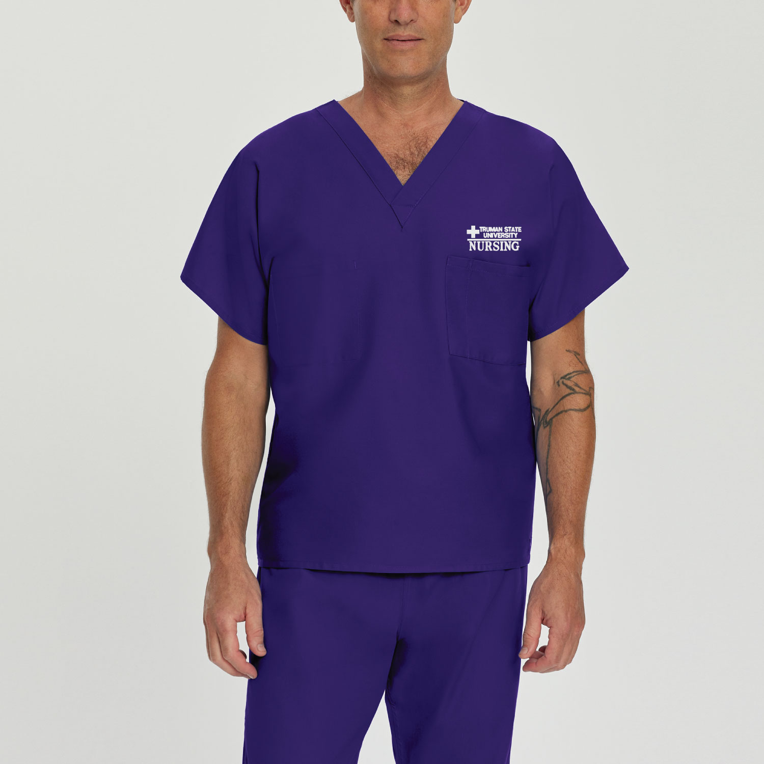 Truman State University Unisex Landau V-Neck Scrub Top